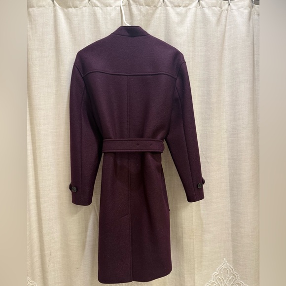 Burberry wool cashmere eggplant wrap coat - Picture 11 of 11